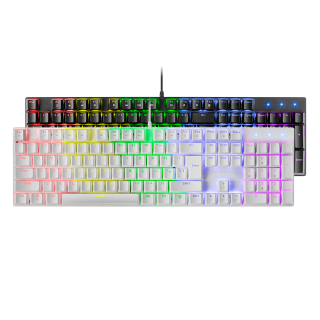 CLAVIER MARS GAMING MKAXFR : Clavier gaming - format TKL - interrupteurs à  membrane - rétroéclairage RGB - repose-poignets - AZERTY, Français