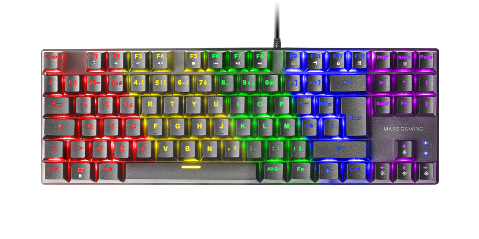 Mars gaming mk80 clavier usb azerty français blanc MK80WRFR - Conforama