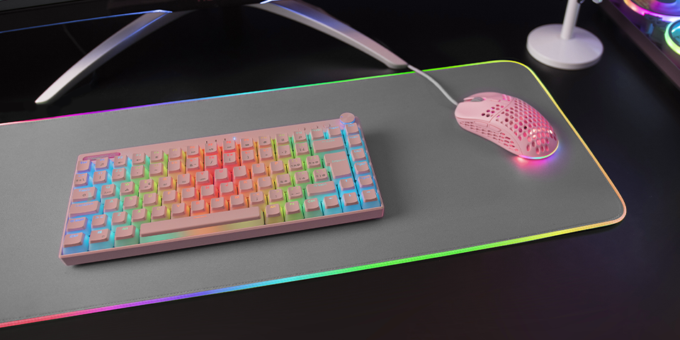 Clavier Gamer Sans Fil Mars Gaming MKCLOUD Rose