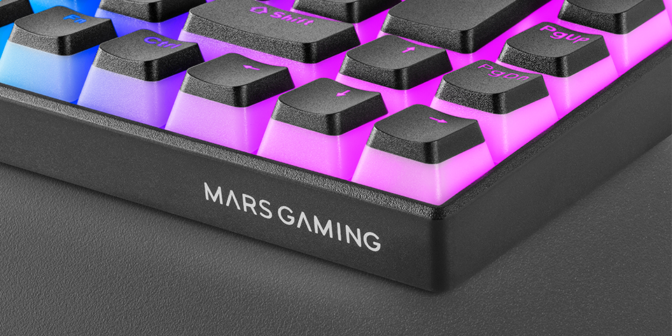 MARS GAMING MK60 MECHANICAL 60% KEYBOARD, RED Switch - BLACK