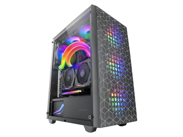 Mars Gaming Mc100 Caja Pc Atx Ventilador 90mm Frgb Convect-Cool Negro