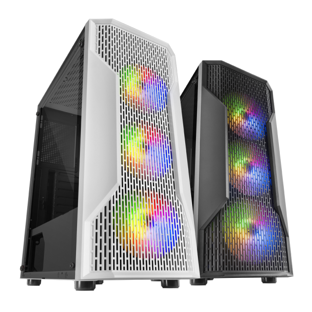 RGB 2 x Ventola 120 mm MARSGAMING MCONE Nero Grid Custodia per PC da gioco MicroATX RGB 2 x Ventola 120 mm MARSGAMING MCONE Nero Grid Custodia per PC da gioco MicroATX
