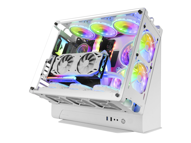 Mars Gaming MC-VIEW Rose, Boîtier Mini-Tour Gaming Micro-ATX