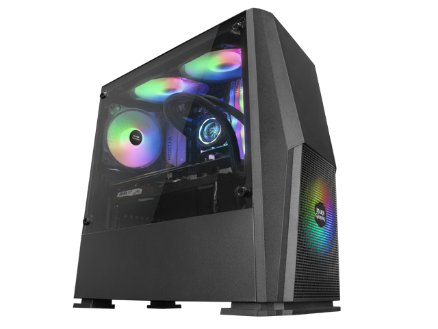 RGB 2 x Ventola 120 mm MARSGAMING MCONE Nero Grid Custodia per PC da gioco MicroATX RGB 2 x Ventola 120 mm MARSGAMING MCONE Nero Grid Custodia per PC da gioco MicroATX