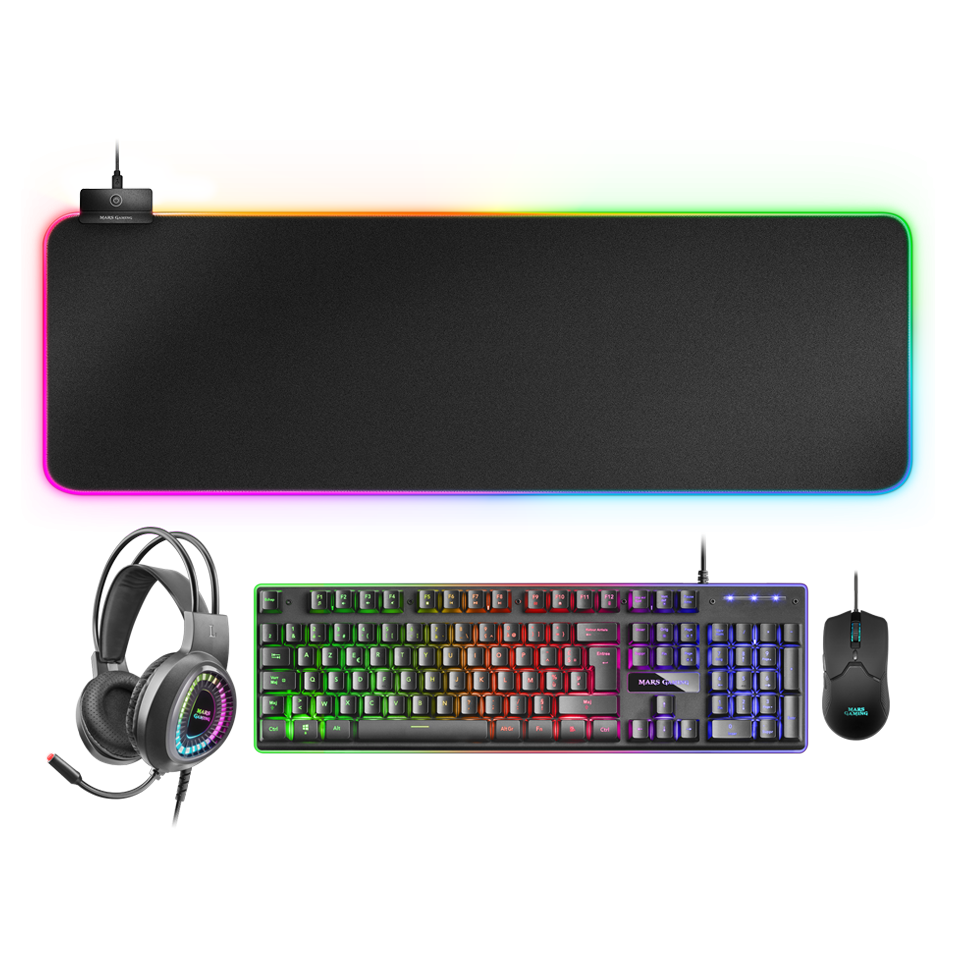 Pack Gamer 2en1 (Clavier/Souris) Mars Gaming MCP100 RGB - MABOX -  Informatique