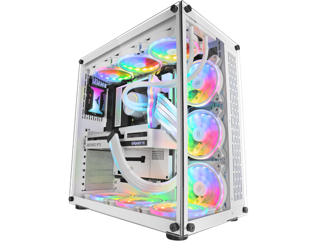 Mars Gaming MCV4 Blanc, Tour Gaming Custom XXL E-ATX, Fenêtre