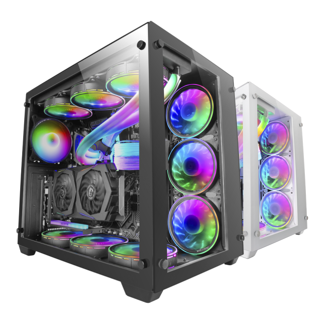 MCN2 caja mars gaming mcn2 caja pc gaming atx ventana lateral completa  rejilla delantera diseno camara d