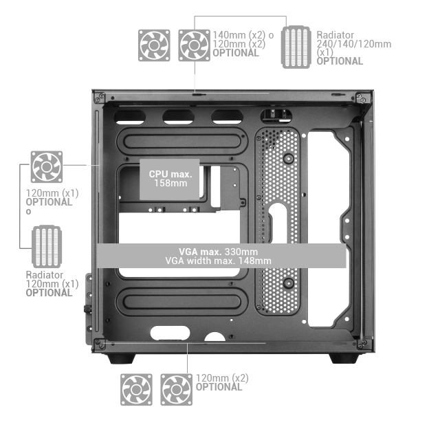 Mars Gaming MC-View Rosa - Caja de PC - LDLC