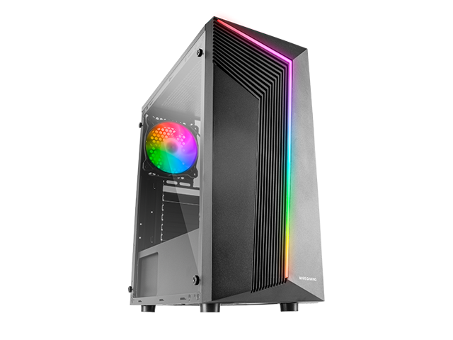 Mars Gaming MC-X7 Blanco Caja PC Gaming ATX Frontal ARGB Ventilador 12cm  RGB Ventana Lateral Completa