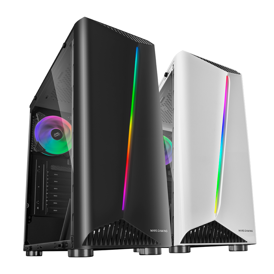 Caja PC Gaming - Torre E-ATX - Mars Gaming MC-KX - ARGB - Blanca - Inside-Pc  - Inusnet.com - Inside-Pc Baza