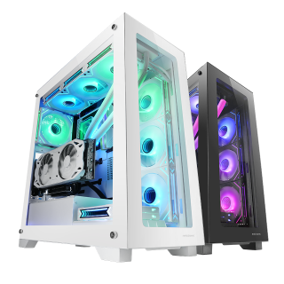 Mars Gaming MCV4 Blanc, Tour Gaming Custom XXL E-ATX, Fenêtre