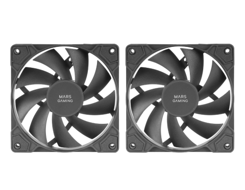 Ventilateur PC MARS GAMING Kit 2 Ventilateurs 120mm MF-PROX2 Blanc Double  Connexion 3PIN et 4PIN