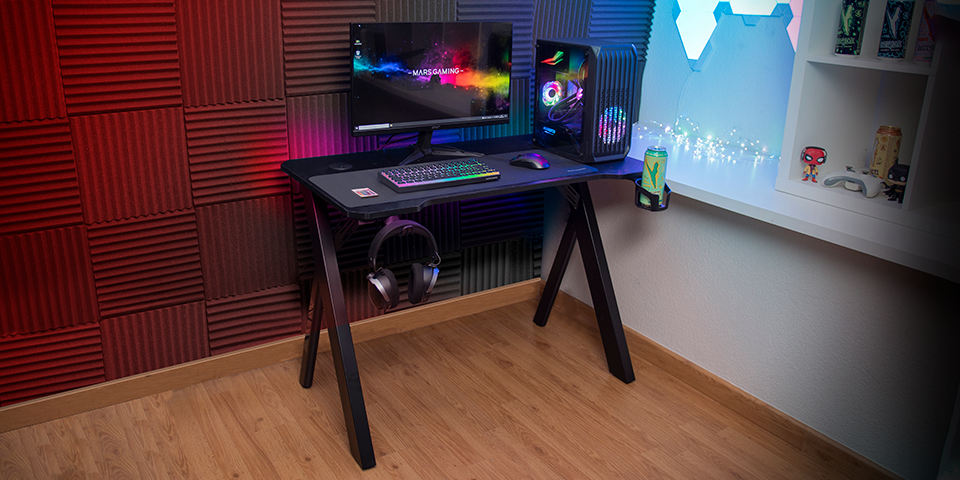 Bureau Mars Gaming MGD140RGBW (140 cm)