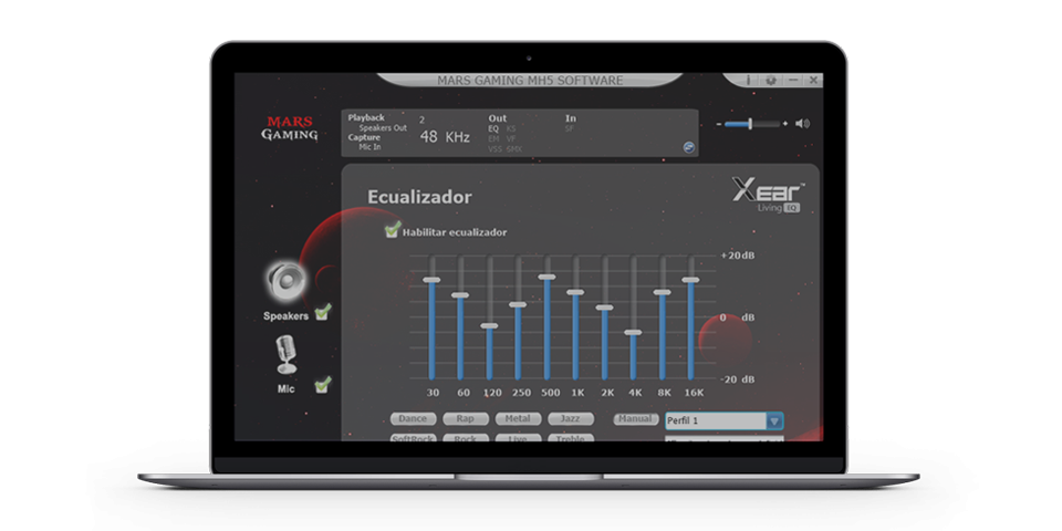 Potente software de control