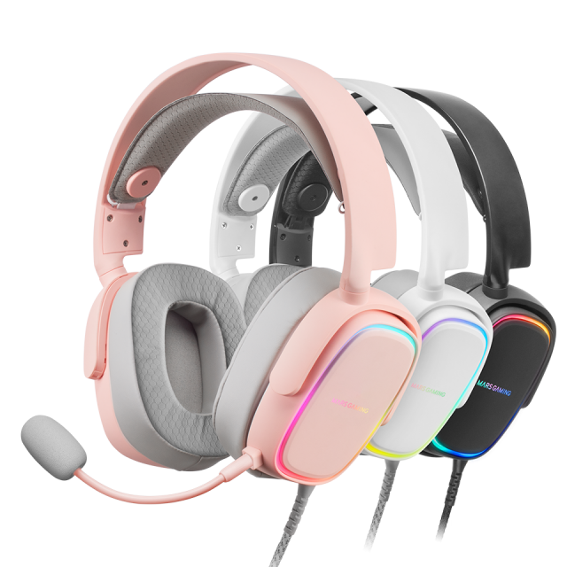 Mars Gaming MHHXW, Support Pour Casque Gaming, RGB Flow, 2x USB 2.0, Blanc  : : Informatique