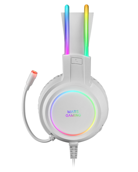 Casque Micro Gamer Mars Gaming MHRGB RGB (Blanc) - JEFF MICRO SERVICES