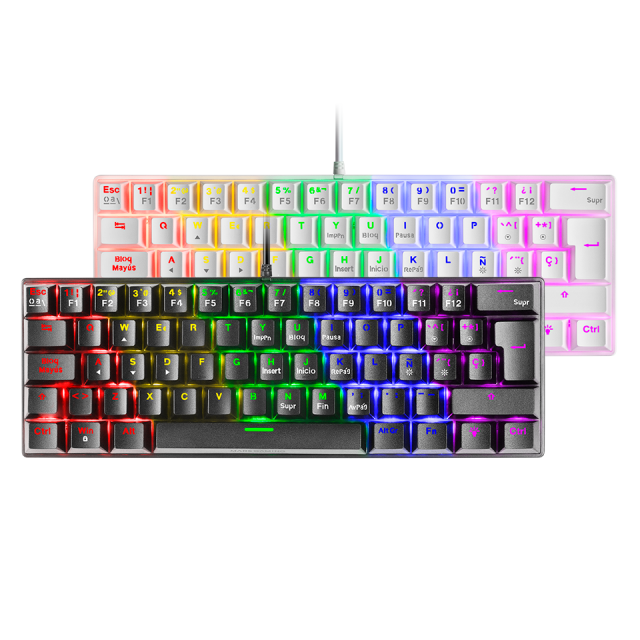 Mars Gaming MRK0 RGB Rainbow 3 modes déclairage chipset de jeu clavier PC 