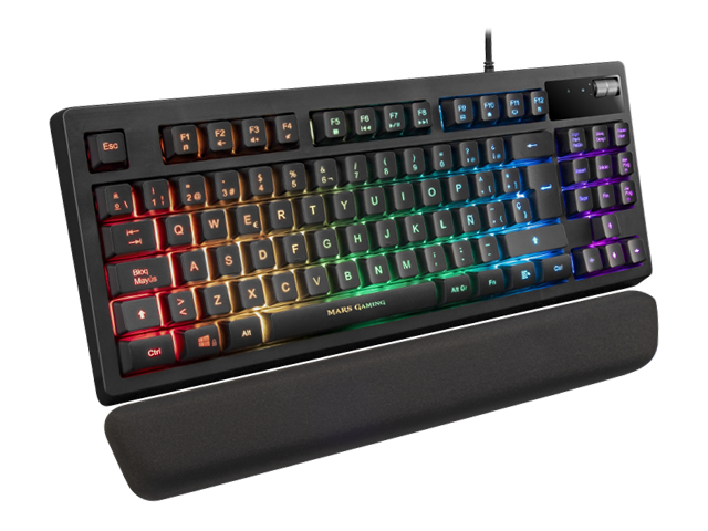 Mars Gaming - MKAXWES Teclado Compacto TKL H-Mech Iluminación RGB