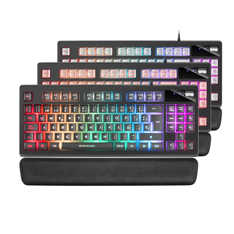 Mars Gaming MK023 TKL H-Mech Teclado Gaming FRGB Negro