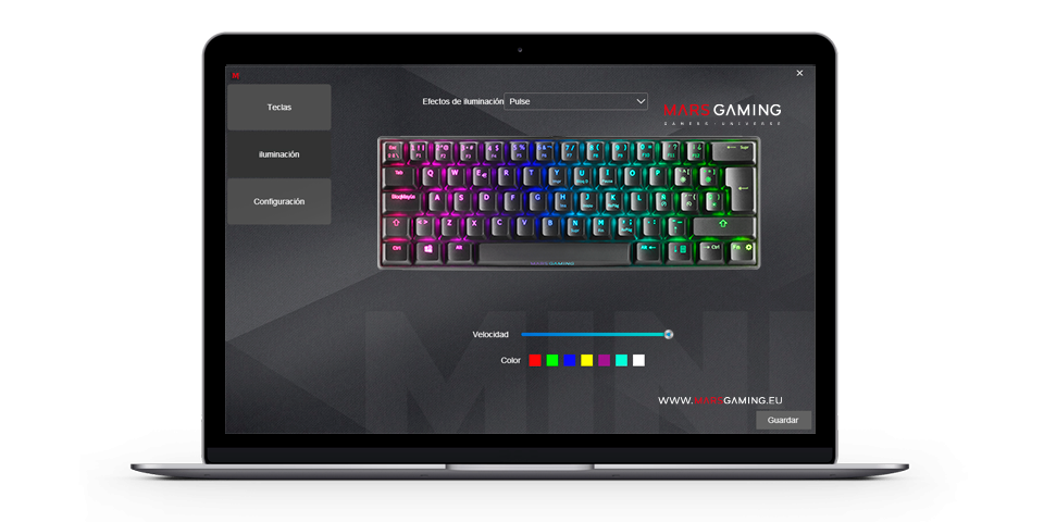 Mars gaming Clavier De Jeu RVB Mk Mini Noir