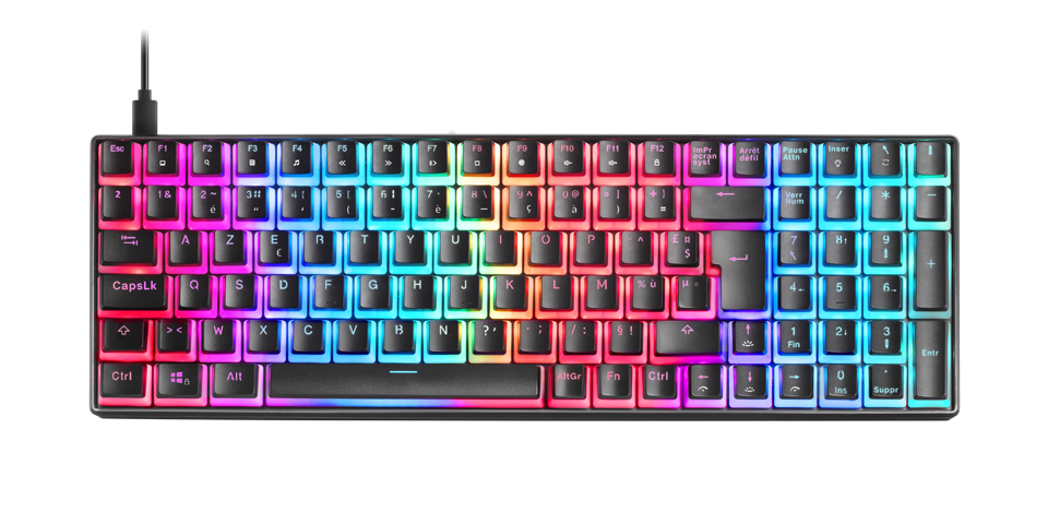 Clavier Gamer mécanique (Outemu Brown Switch) Mars Gaming MKUltra RGB (Blanc )