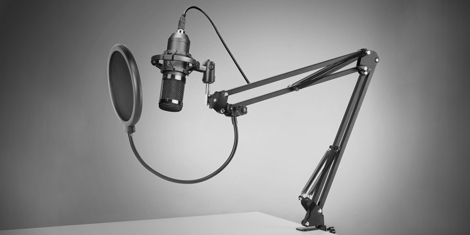 Microphone Mars Gaming MMICX Pro Studio , Dual Condenser - Blanc