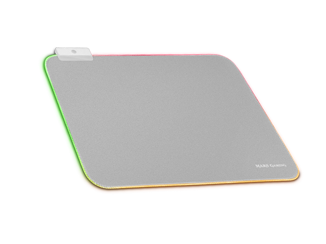 Mars Gaming MMPRGBLS Nanotextile Argento Bianco Mousepad da Gioco RGB 365x265x4mm 
