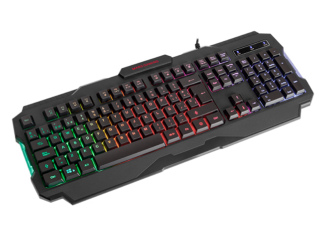 Mars Gaming MCPX Combo Gaming Clavier Français + Souris + Tapis de Souris  XXL Blanc