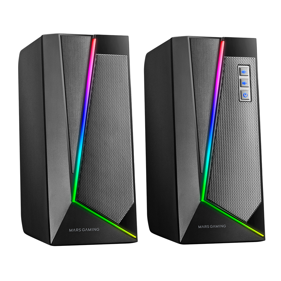 Haut Parleur sans Fil Bluetooth RGB Gaming, Enceinte PC Basses