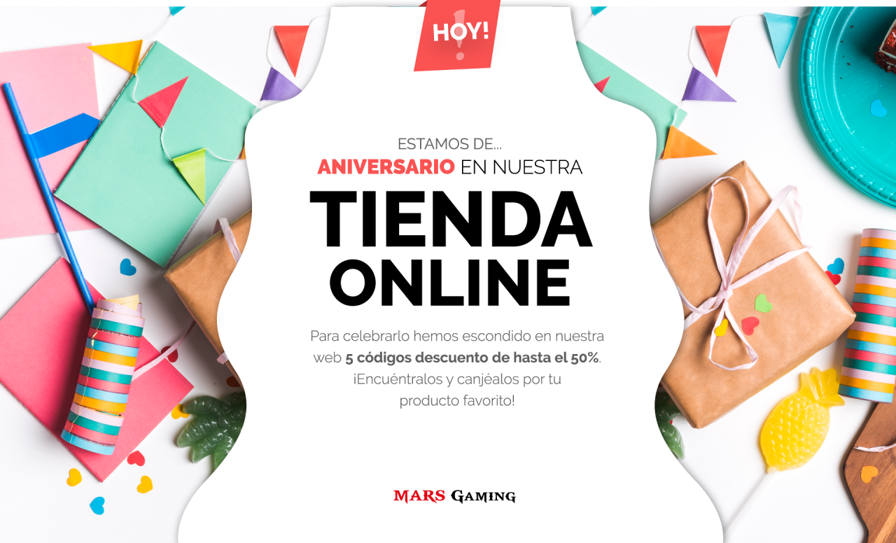 1º aniversario de nuestra tienda online